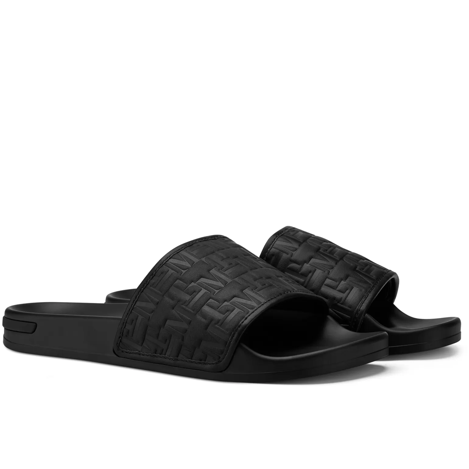 Men Mallet Sliders^ Slide Leather Grid